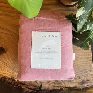 King Size - Casaluna - Linen Sheet Set - Rose